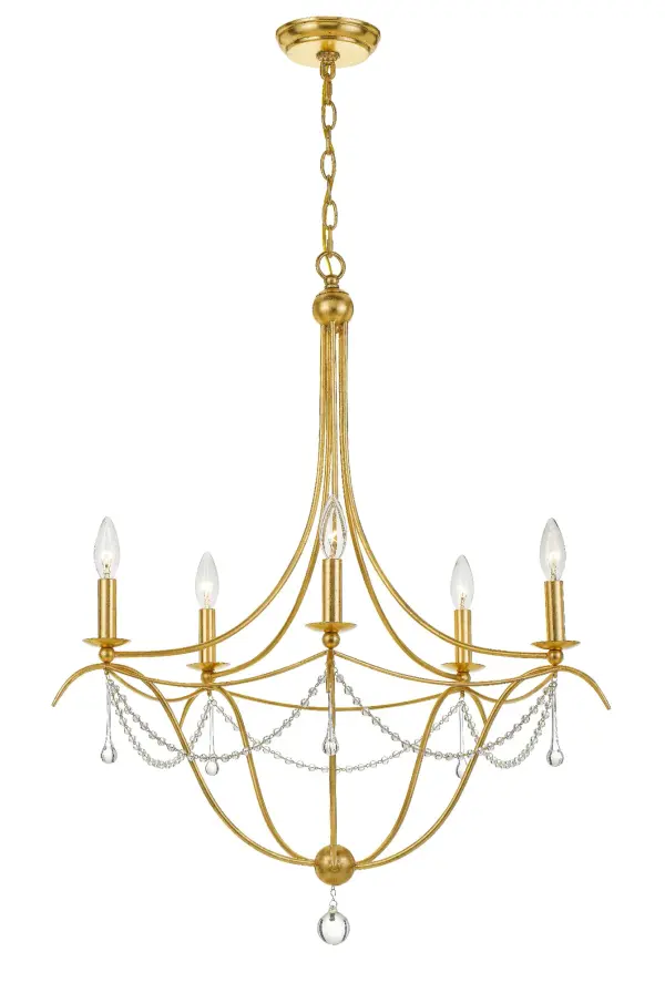 Metro 27.5" Chandelier in Antique Gold - Image 2