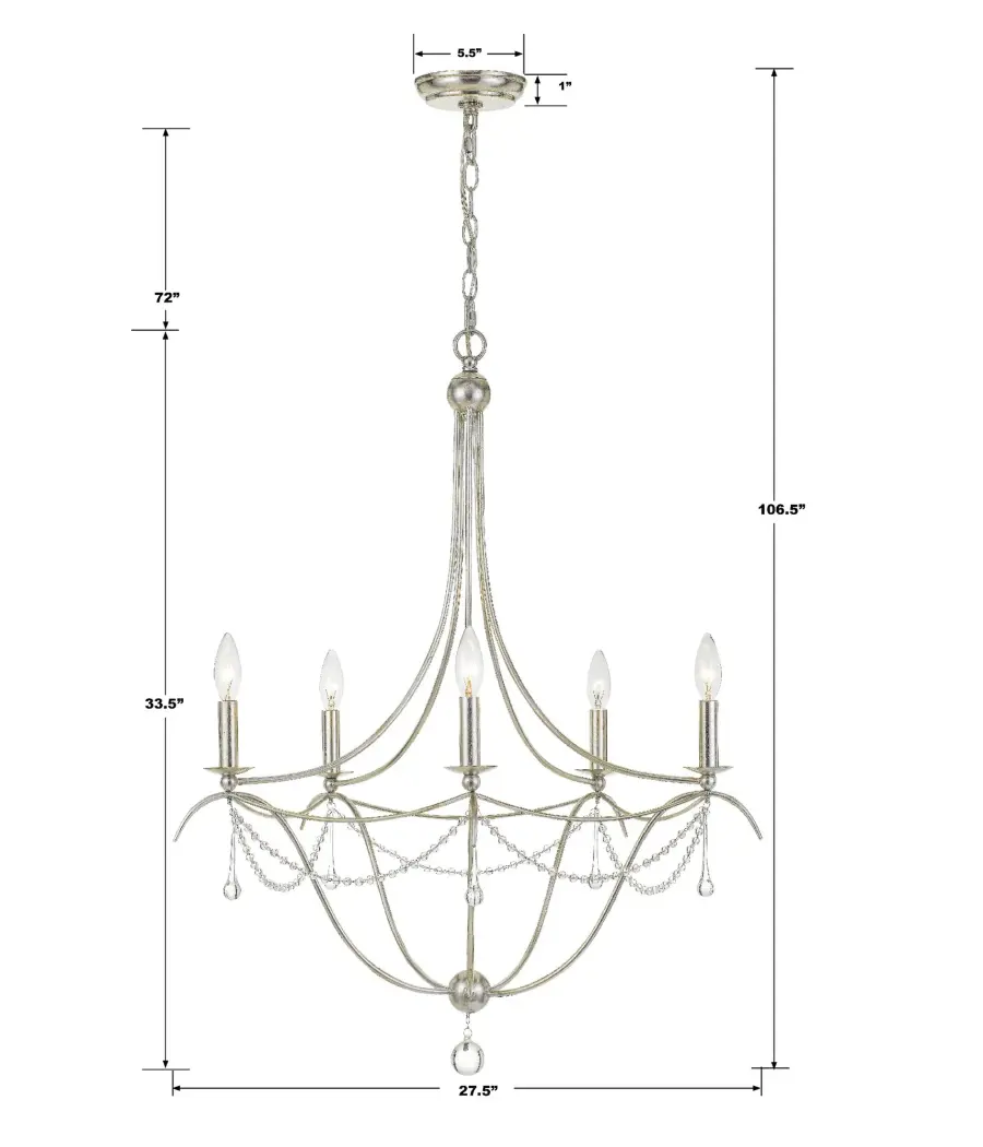 Metro 27.5" Chandelier in Antique Gold - Image 13
