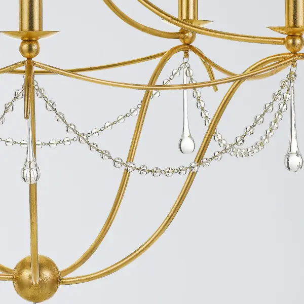 Metro 27.5" Chandelier in Antique Gold - Image 4