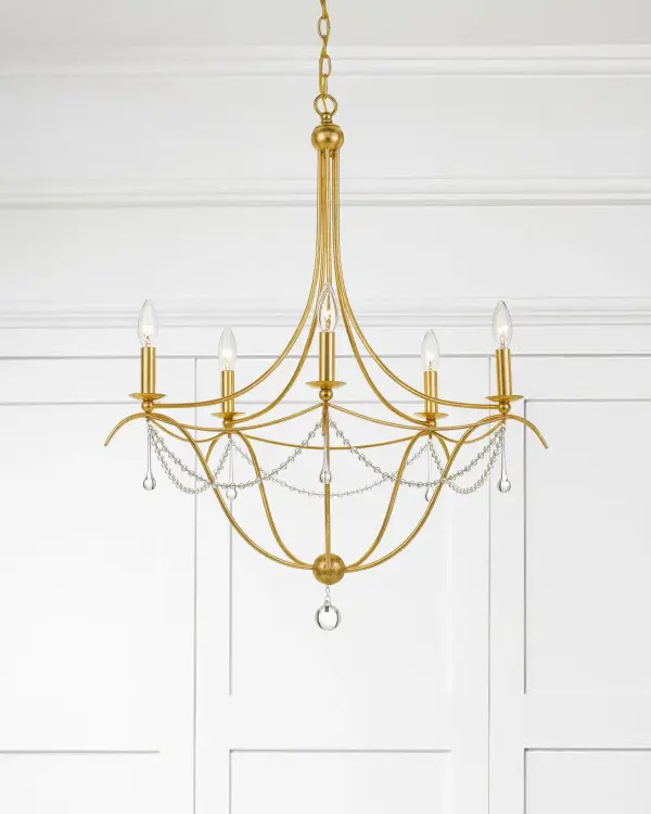Metro 27.5" Chandelier in Antique Gold - Image 5