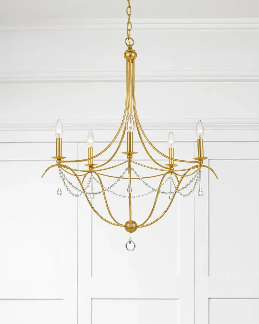 Metro 27.5" Chandelier in Antique Gold - Image 5