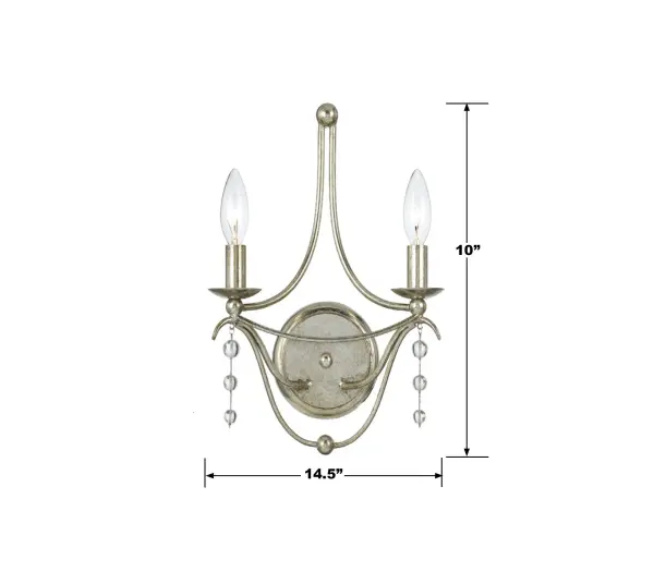 Metro 10" Sconce in Antique Silver - Image 2