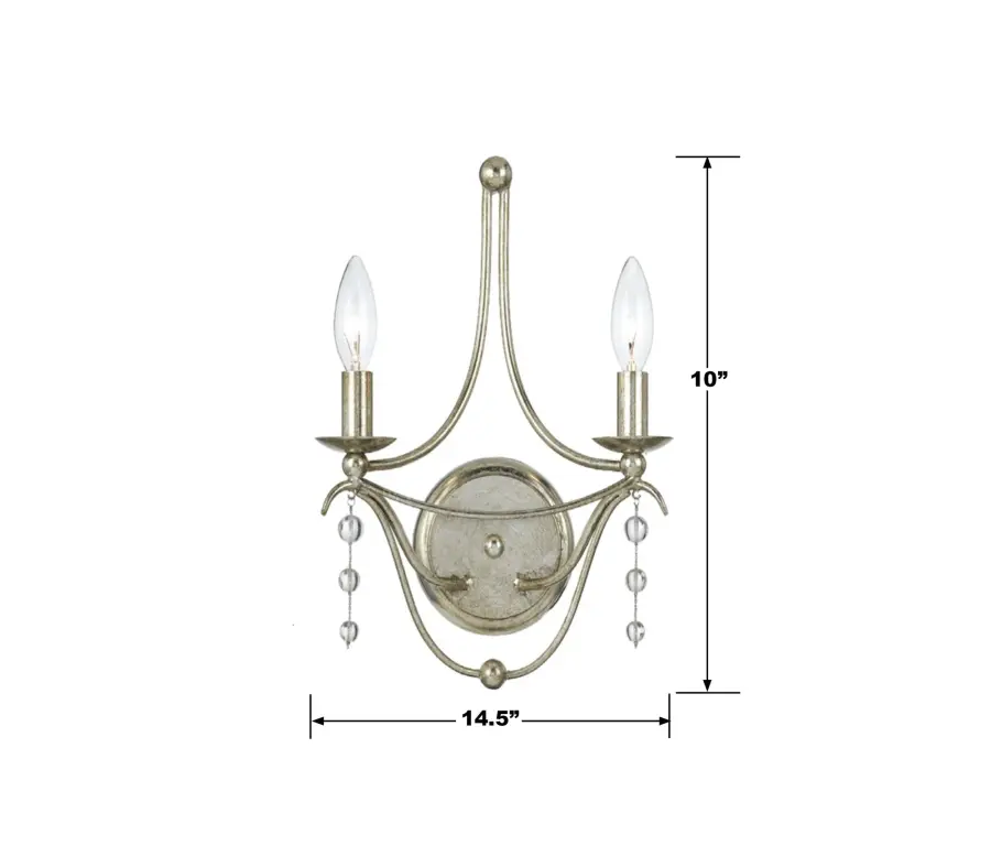 Metro 10" Sconce in Antique Silver - Image 2