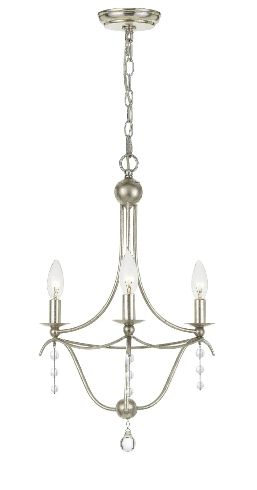 Metro 15.5" Chandelier in Antique Silver - Image 1