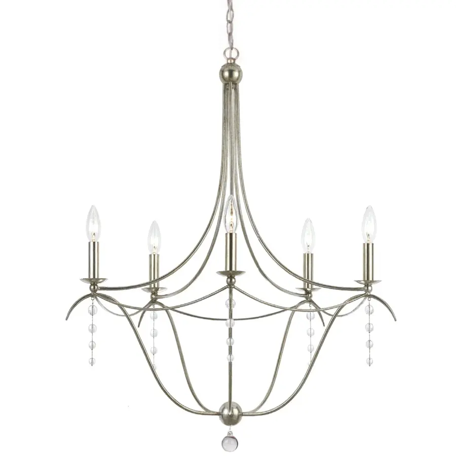 Metro 27.5" Chandelier in Antique Silver - Image 1