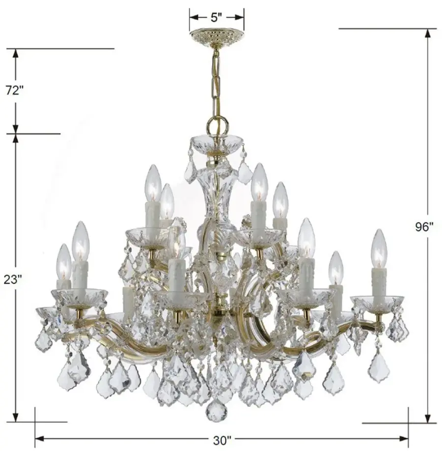 Maria Theresa 30" Crystal Chandelier - Image 5