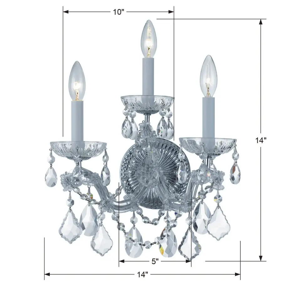 Maria Theresa 11" Crystal Sconce - Image 2