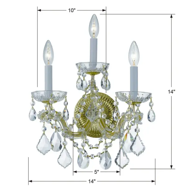 Maria Theresa 11" Crystal Sconce - Image 5