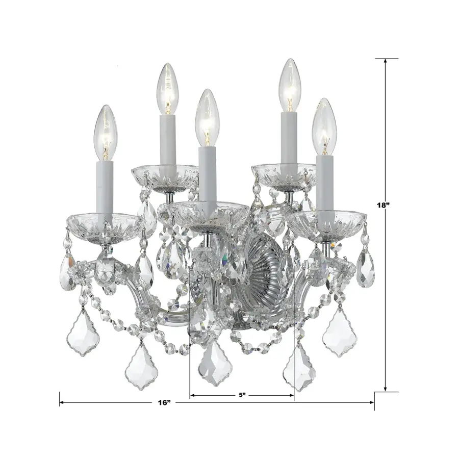 Maria Theresa 16" Crystal Sconce - Image 2