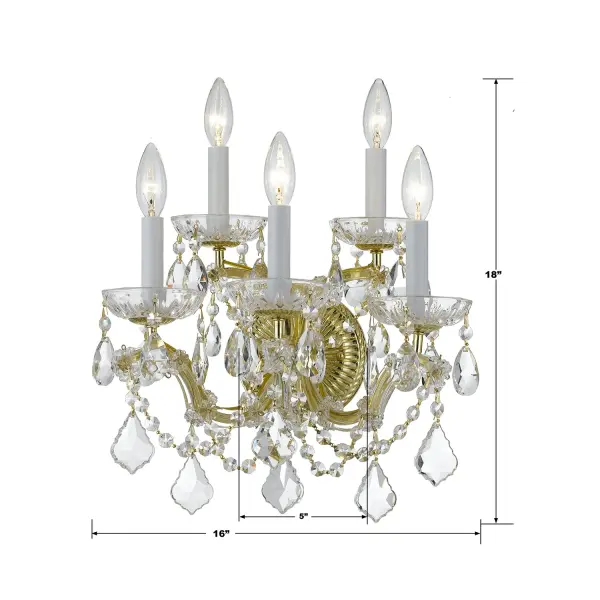 Maria Theresa 16" Crystal Sconce - Image 5