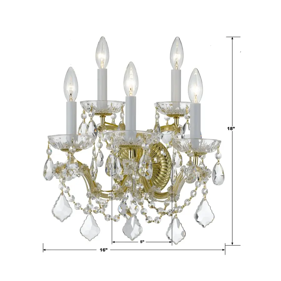 Maria Theresa 16" Crystal Sconce - Image 5