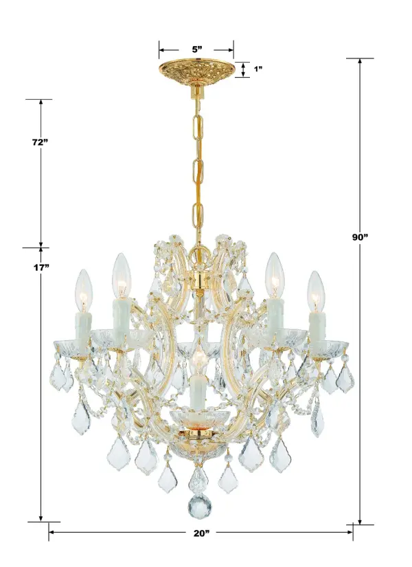 Maria Theresa 20" Crystal Chandelier - Image 11