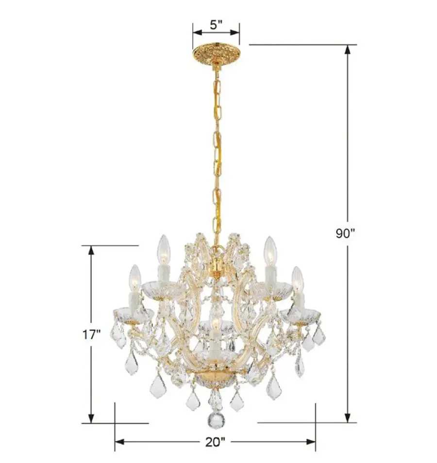 Maria Theresa 20" Crystal Chandelier - Image 16