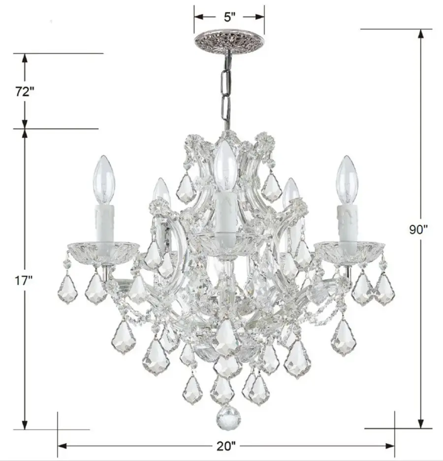 Maria Theresa 20" Crystal Chandelier - Image 10