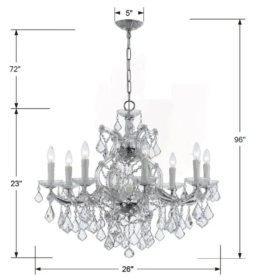 Maria Theresa 26" Crystal Chandelier - Image 2