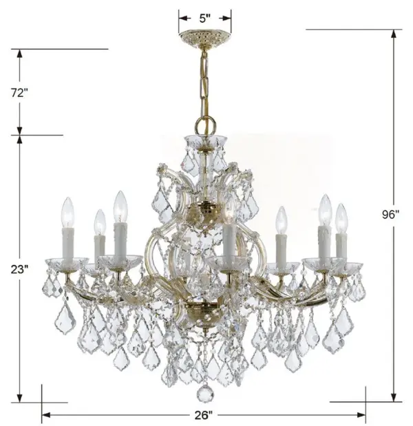 Maria Theresa 26" Crystal Chandelier - Image 10