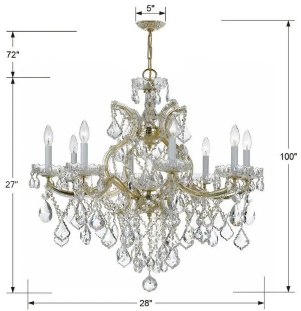 Maria Theresa 28" Crystal Chandelier - Image 9