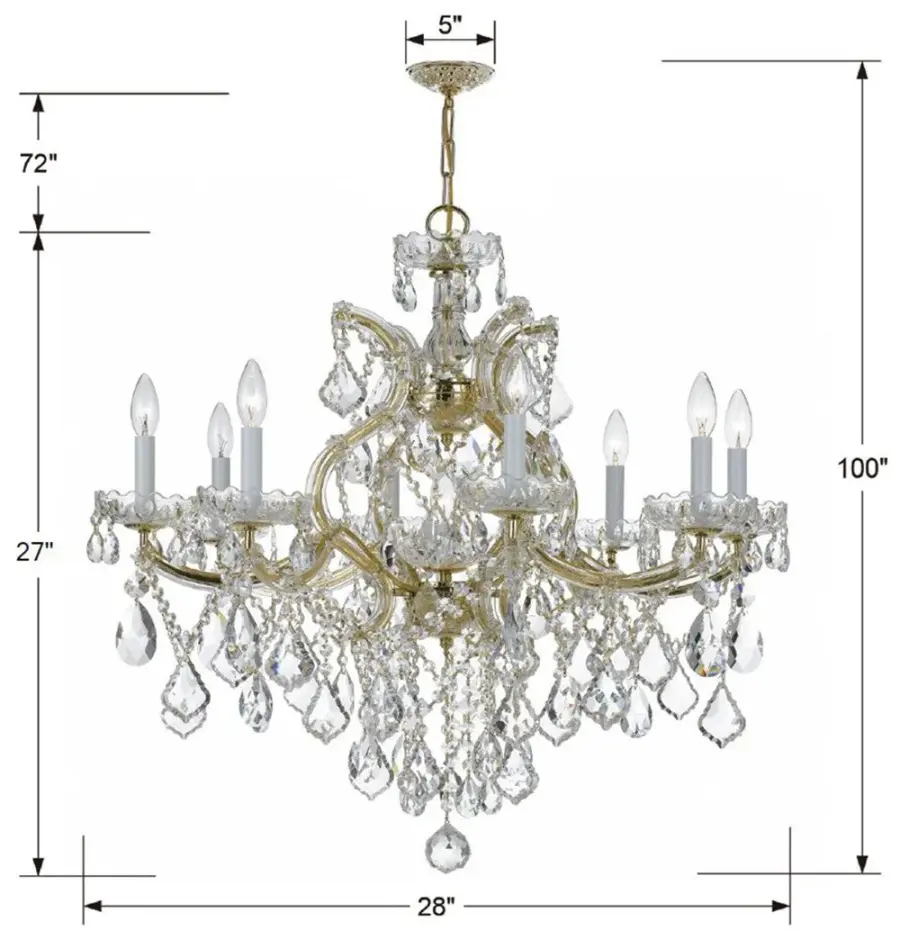 Maria Theresa 28" Crystal Chandelier - Image 17