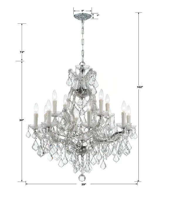 Maria Theresa 28" Crystal Chandelier - Image 4