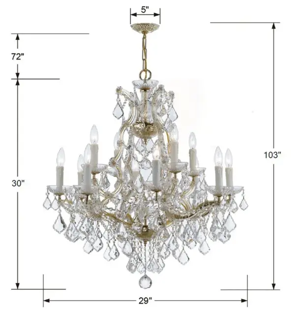 Maria Theresa 28" Crystal Chandelier - Image 13