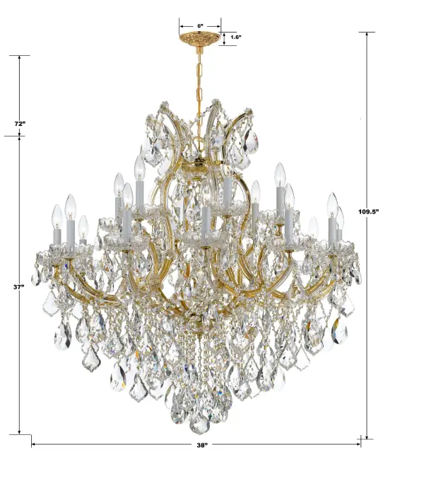 Maria Theresa 38" Crystal Chandelier - Image 12