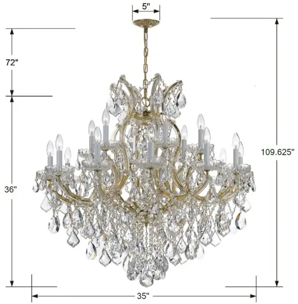 Maria Theresa 38" Crystal Chandelier - Image 17