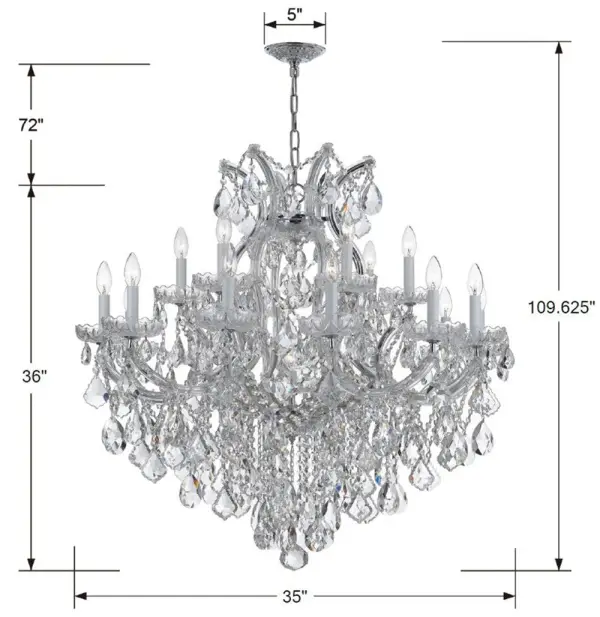 Maria Theresa 38" Crystal Chandelier - Image 10