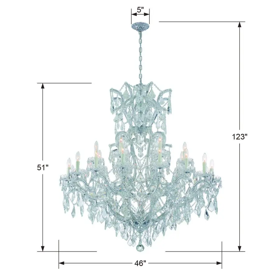 Maria Theresa 46" Crystal Chandelier - Image 4