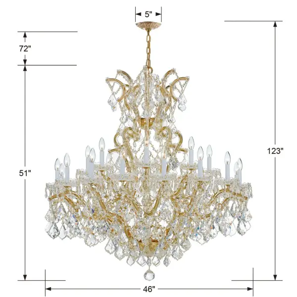Maria Theresa 46" Crystal Chandelier - Image 7