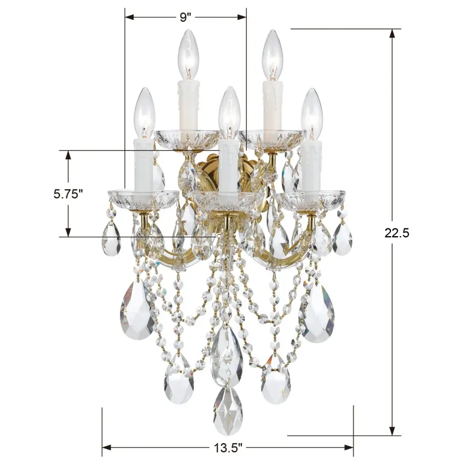 Maria Theresa Crystal Wall Sconce - Image 21