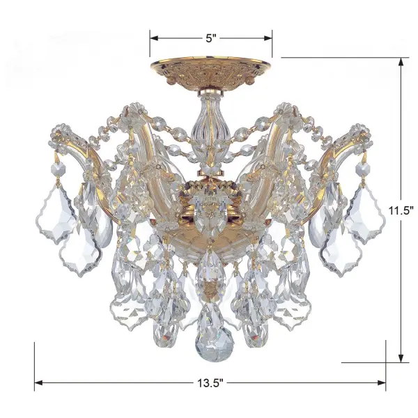 Maria Theresa 13.5" Crystal Semi Flush Mount - Image 11