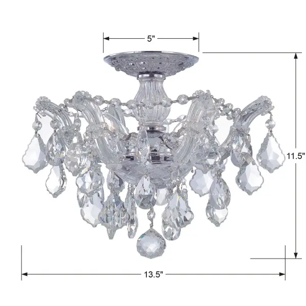 Maria Theresa 13.5" Crystal Semi Flush Mount - Image 5