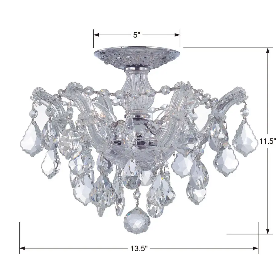 Maria Theresa 13.5" Crystal Semi Flush Mount - Image 5