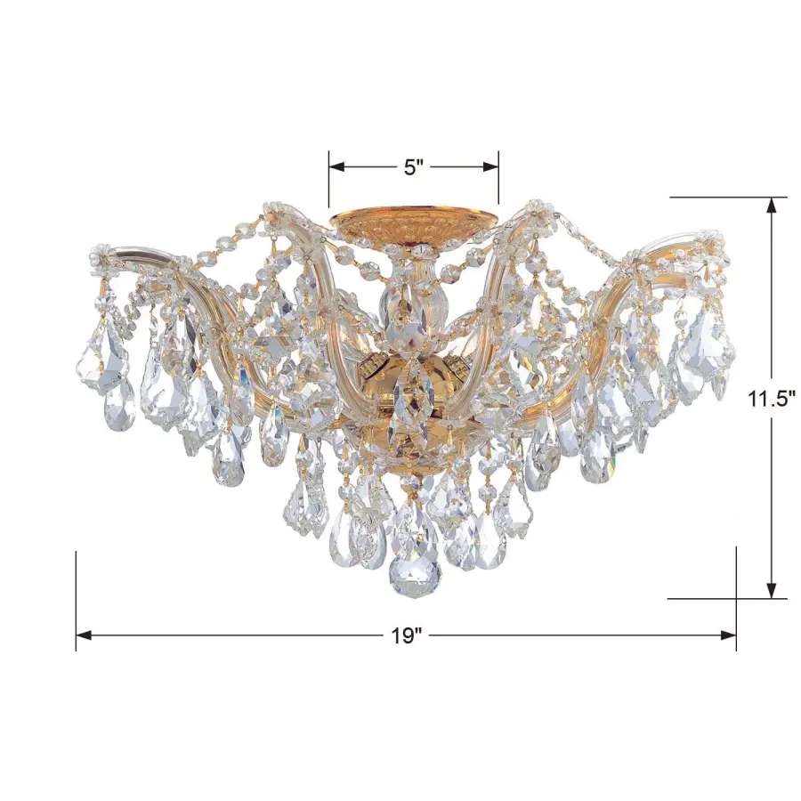 Maria Theresa 19" Crystal Semi Flush Mount - Image 11