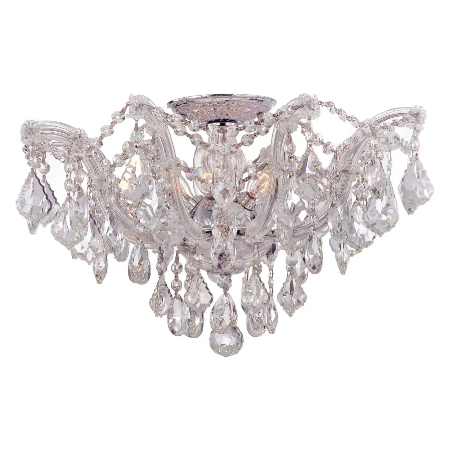 Maria Theresa 19" Crystal Semi Flush Mount in Polished Chrome - Image 7