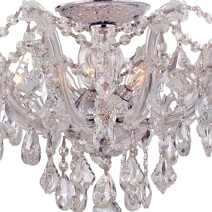 Maria Theresa 19" Crystal Semi Flush Mount in Polished Chrome - Image 9