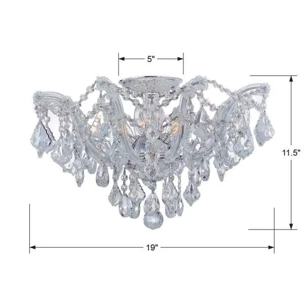 Maria Theresa 19" Crystal Semi Flush Mount in Polished Chrome - Image 10