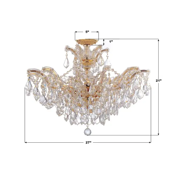 Maria Theresa 29" Crystal Semi Flush Mount - Image 9