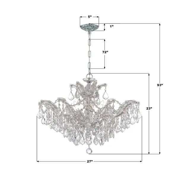 Maria Theresa 29" Crystal Chandelier - Image 5