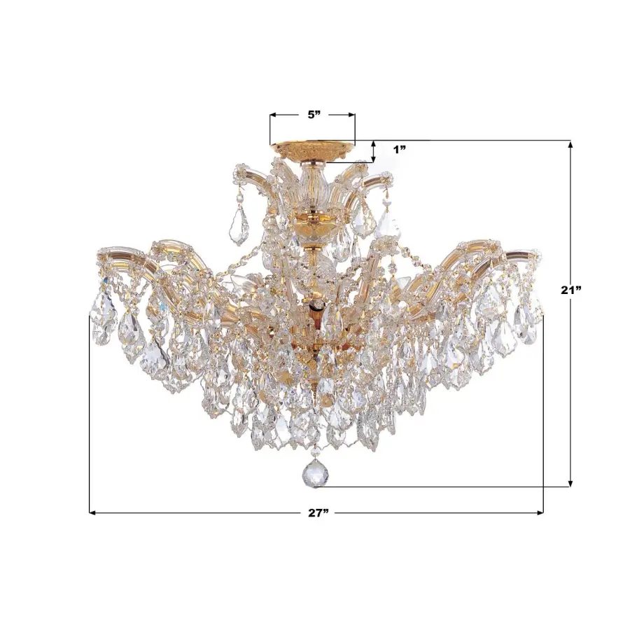 Maria Theresa 29" Crystal Semi Flush Mount - Image 12