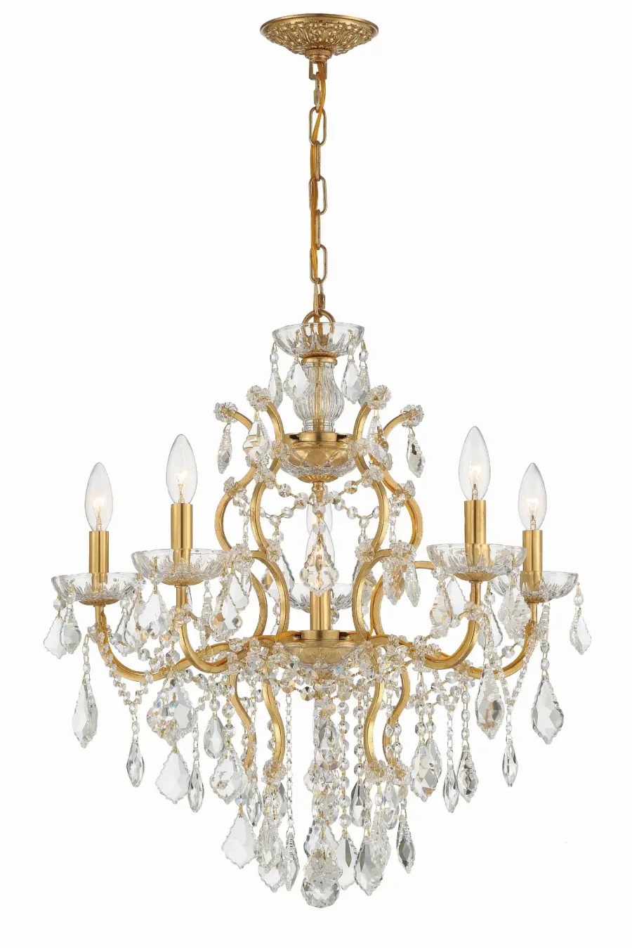 Filmore 23" Chandelier in Antique Gold - Image 1