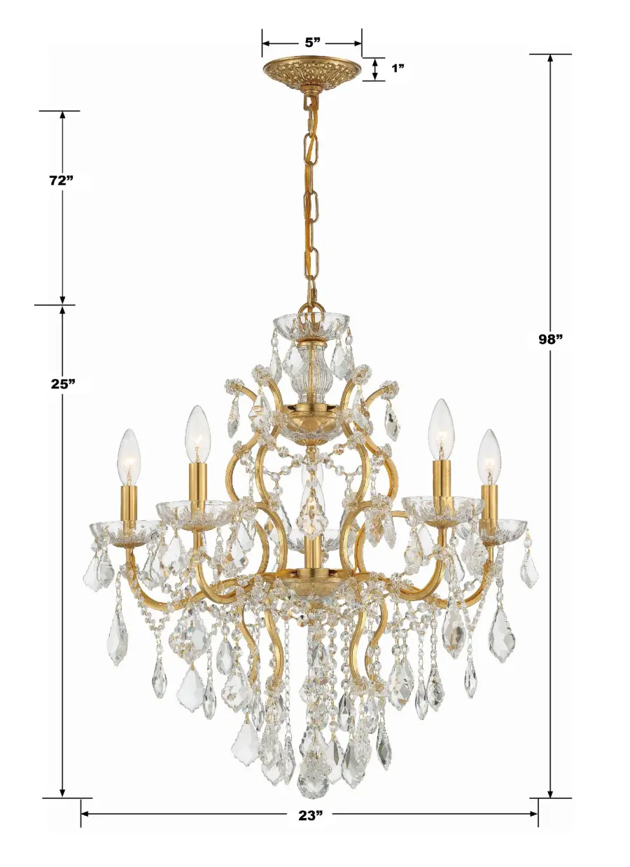 Filmore 23" Chandelier in Antique Gold - Image 8