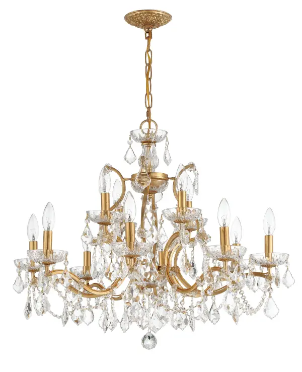 The Filmore 29" Chandelier masterfully blends urban industrial wrought iron with faceted cut crystal for a modern chic aesthetic. This oversized fixture creates dramatic focal points in both formal and casual settings. - alternate view