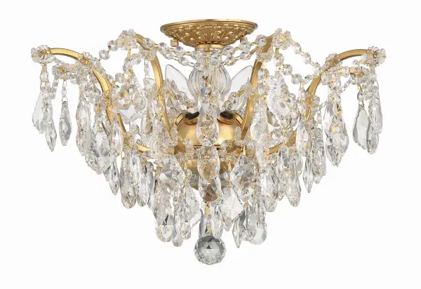 Filmore 19" Semi Flush Mount in Antique Gold - Image 3