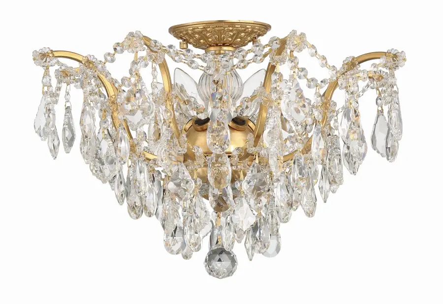 Filmore 19" Semi Flush Mount in Antique Gold - Image 3