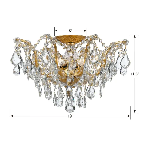 Filmore 19" Semi Flush Mount in Antique Gold - Image 7