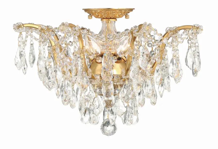 Filmore 19" Semi Flush Mount in Antique Gold - Image 2