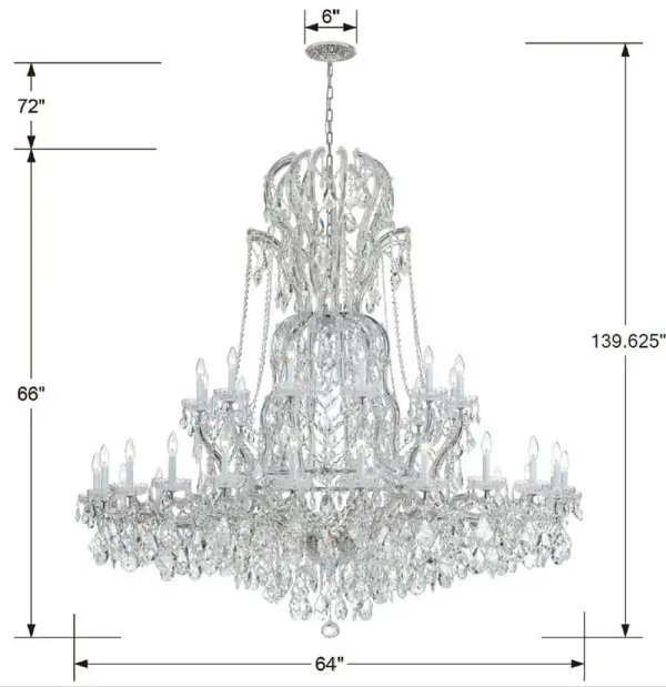 Maria Theresa 64" Crystal Chandelier - Image 2