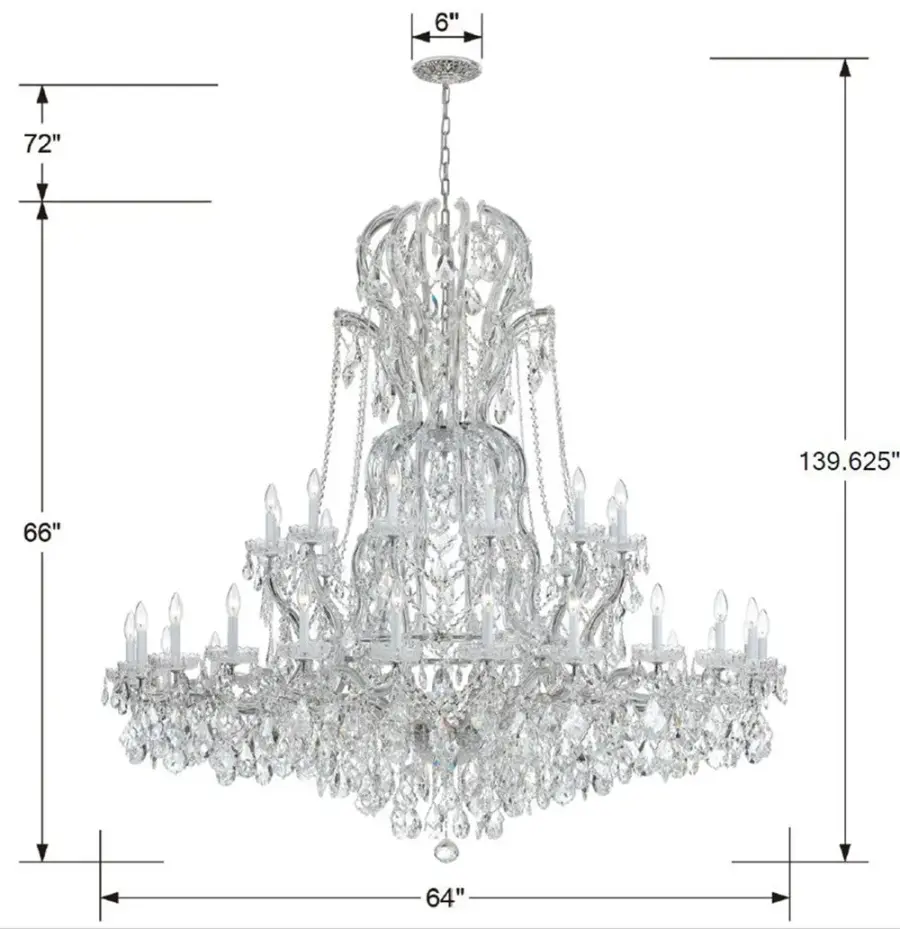 Maria Theresa 64" Crystal Chandelier - Image 2