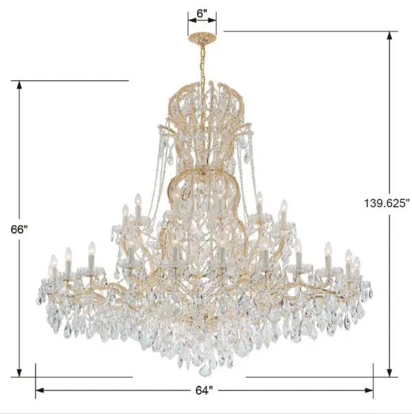 Maria Theresa 64" Crystal Chandelier - Image 9